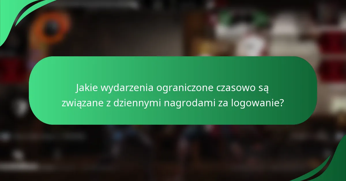 Jakie wydarzenia ograniczone czasowo są związane z dziennymi nagrodami za logowanie?