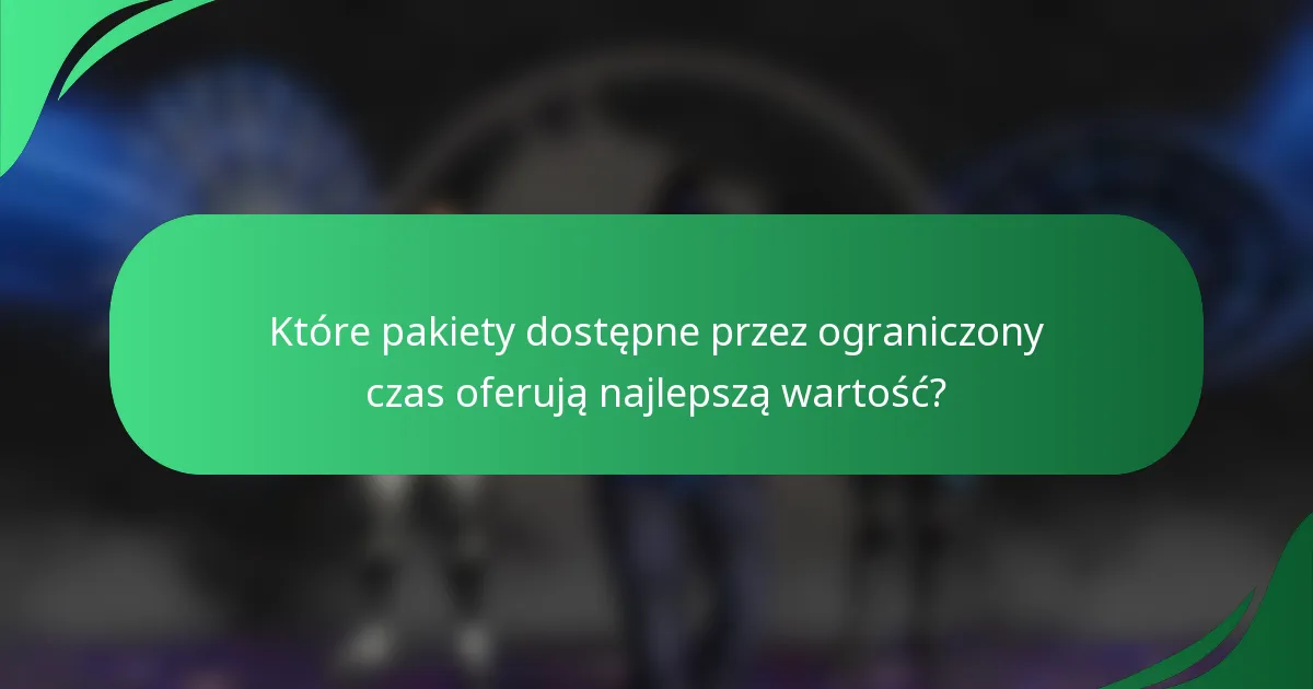 Które pakiety dostępne przez ograniczony czas oferują najlepszą wartość?